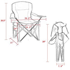 Mesh Folding Camping Chairs for Adults (Vermilion)