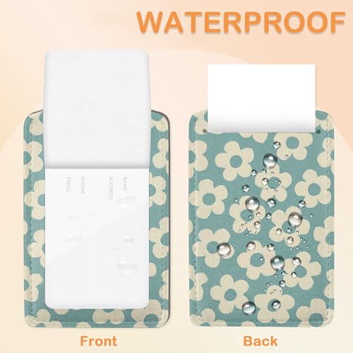 Vintage Cream Daisy 3 Pack PU Leahter Luggage Tag with Stainless Steel Loop (Vintage Cream Daisy)