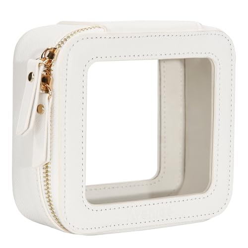 Clear Makeup Bag Small (Off-White / Mini Chic)