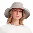 UVCoolix Women's UPF 50+ Wide Brim Cooling Sun Hat (Medium-Large / Grey)