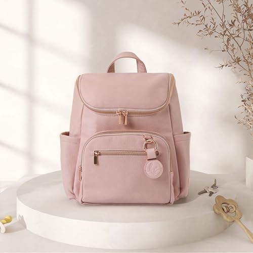 Hannah & Sophia Ready to Roam Diaper Backpack (Medium / Rose Pink)