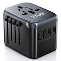 Universal Travel Adapter (Black Grey)