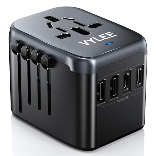 Universal Travel Adapter (Black Grey)