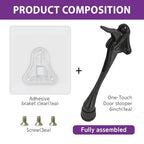 1 Stopper Adhesive Door Stop (Black / 6 INCH X 1 PACK)