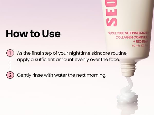 K-SECRET SEOUL 1988 Collagen Sleeping Mask – Overnight Nourishing Care with 7-Type Collagen Complex | Lightweight Facial Night Cream for Glass Skin | Korean Skincare, 60ml / 2.02 fl oz