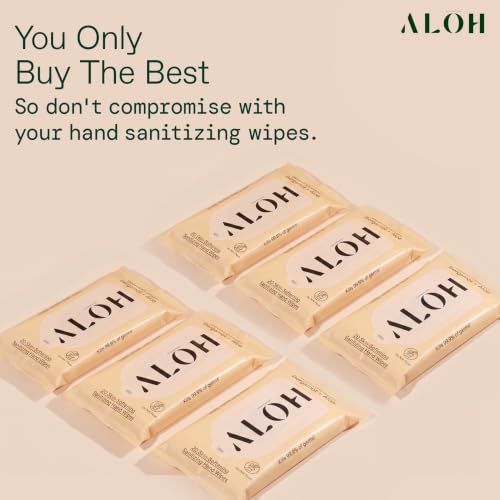 ALŌH Sweet Orange Bergamot + Aloe Hand Sanitizer Wipes (Sweet Orange Bergamot 6 pack 20ct Wipes (120 wipes))