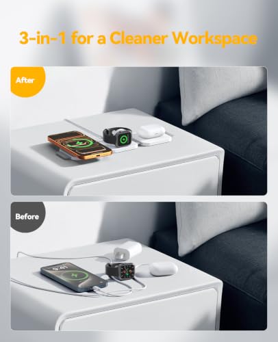 25W 3 in 1 Charging Station for Apple (25W White 1Pack)