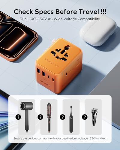 70W Universal Travel Adapter 7 (70W / Cosmic Orange)