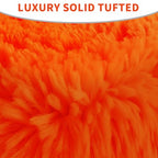 Microfiber Elongated Toilet Seat Cover 19.5"x 15" Machine Washable (Orange / Elongated)