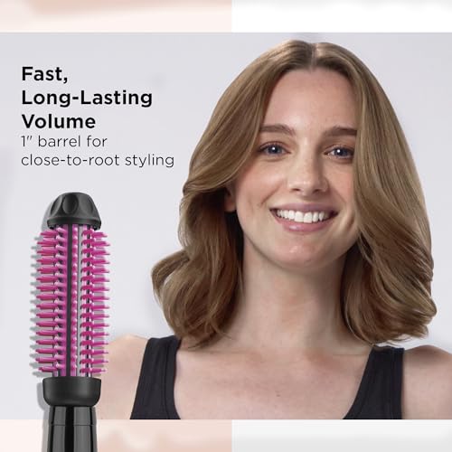 Silicone Bristle Heated Hair Styling Brush (1 Count (Pack of 1) / Pink)