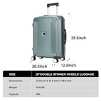 2 Piece Hardshell Suitcases Set 20 (Green / 2-Piece Set (20/28))