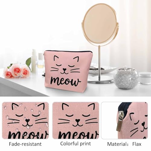 Cat Cute Cosmetic Bags For Women (9 x 7.1 inch / Cat Cute)