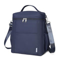 NOL Insulated Lunch Bags for Women Cooler Bag Lightweight Nylon Waterproof Lunch Box for Work (Navy Blue / Large (12 Liters))