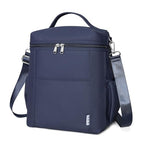NOL Insulated Lunch Bags for Women Cooler Bag Lightweight Nylon Waterproof Lunch Box for Work (Navy Blue / Large (12 Liters))