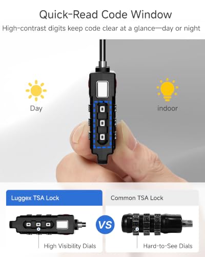 2 Pack TSA Locks for Luggage (Black / 2)