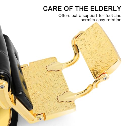 Barber Chair Salon Chair Heavy Duty Barber Chair (Gold)