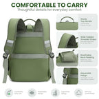 Vintage Backpack Travel Laptop Backpack with usb Charging Port for Women & Men College Backpack Fits 15.6 Inch Laptop dark green (Green)