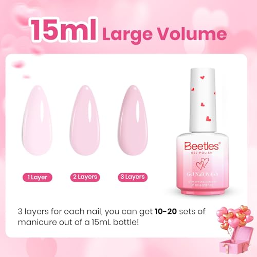 Beetles Light Pink Gel Polish (B - Light Pink | Barely Pink)
