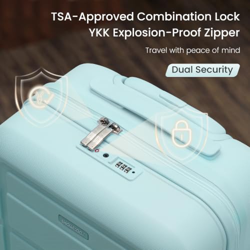 G Series Luggage set 5pcs (Pale Green / 5-Piece Set)