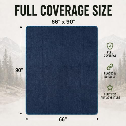 JMR Wool Camping Blanket 10 (Navy / 66x90 - 10 Pack)