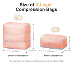 Comforter Storage Bag (Pink / 6 Pack - 3-Layer)