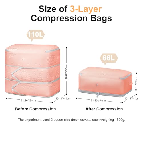 Comforter Storage Bag (Pink / 2 Pack - 3-Layer)