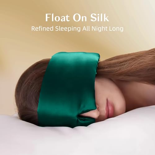 Silk Sleep Mask for Women and Men (Green)