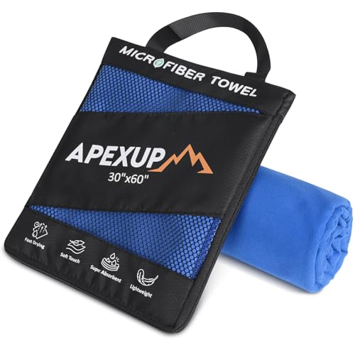 Microfiber Travel Towel (Dark Blue / 60"×30" Single)