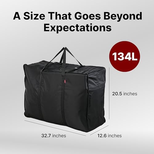 Professional Quality Large Nylon Duffel Bag (134L (32.7"x20.5"x12.6"))