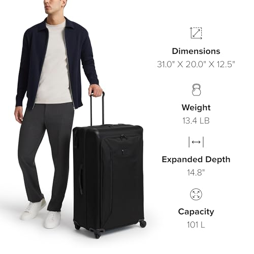 Aerotour X Large Front Pocket Expandable Checked (Black / 31" Extended Trip Expandable Packing Case)