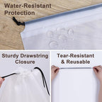 18 Pack Clear Shoe Bags for Travel Essentials Reusable Storage