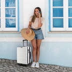 20 Inch Airline Approved Carry On Luggage (White)