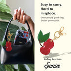Keychain Case Compatible with Apple AirTag (Cherry)