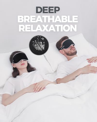 Luxury Sleep Mask (N-black (Silver Edge))
