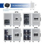 Stow-N-Go Hanging Travel Shelves, Packing Organizer for Luggage. Carry on Closet for Suitcase. Expandable Packing Cube. Travel Essentials. (Black - L, L = (L) 11.8" x (W) 11.8") (Black / L = (L) 11.8" x (W) 11.8")