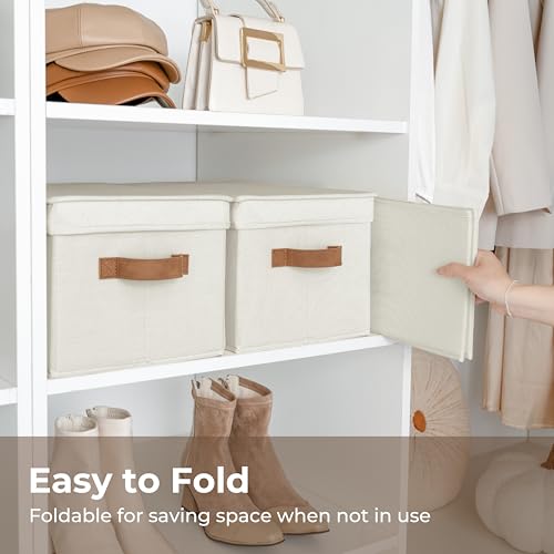 Closet Storage Bins (Ivory / Large)