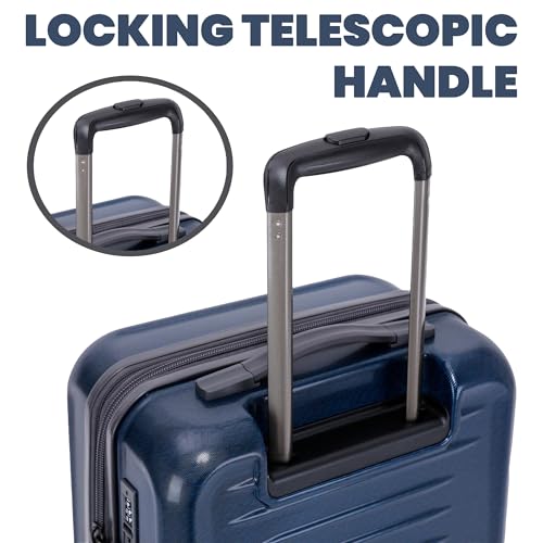 Rails 2 Piece Luggage Set with 360° Spinner Wheels (Carbon Blue / 2-Piece Set)