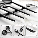 Silverware Set for 8 (Matte Black)