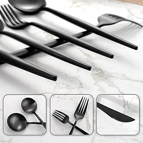 Silverware Set for 8 (Matte Black)