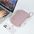 Electronics Travel Organizer Cord Case (Medium / Peach Pink)