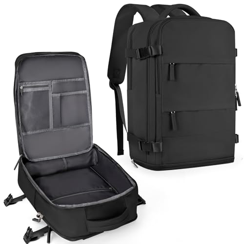 Travel Backpack For Women Men (30l / Black)