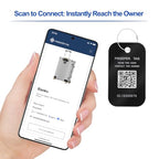 4 Pk Smart QR Code Luggage Tags (Black)