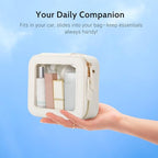 Clear Makeup Bag Small (Off-White / Mini Chic)