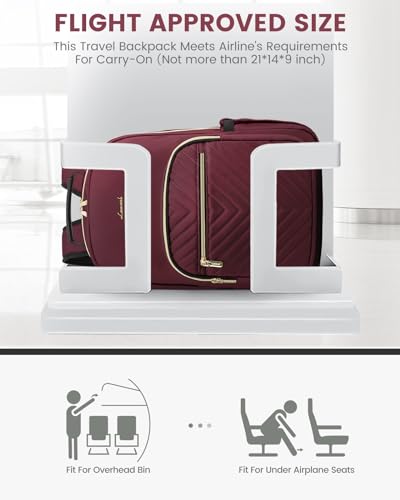 Laptop Backpack for Women (Wine Red / 17-Inch)