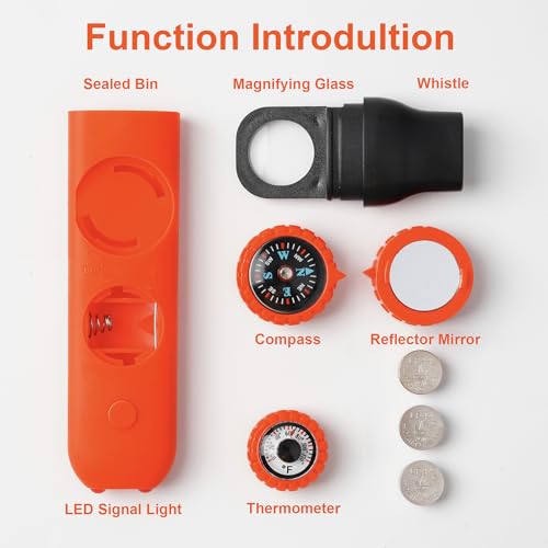 Emergency Survival Safety Whistle (Orange 2pcs)