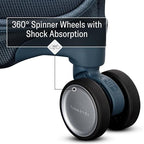 UpLIFT Lightweight Large Checked Softside Luggage with Spinner Wheels (Large Checked / Elemental Blue)