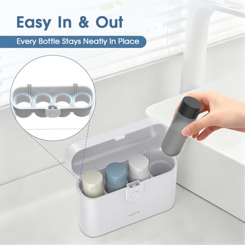 Travel Bottles TSA 4x2oz With Case Leak (White)