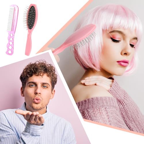 2 PCS Wig Brush Set (Pink - Combo A)