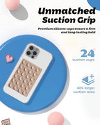 Magnetic Suction Phone Mount Trendy Stocking Stuffers for Men Women Dad Mom Adults (Milk Tea)