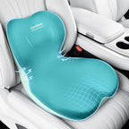 Car Seat Cushion and Lumbar Support Pillow One Piece (Green-a / 1 Piece)